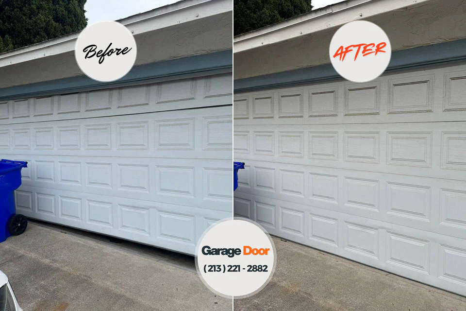 Before and after: garage door repair Lake Wylie, SC